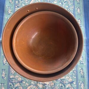 Set of Two Vintage Copper Nesting Bowls
